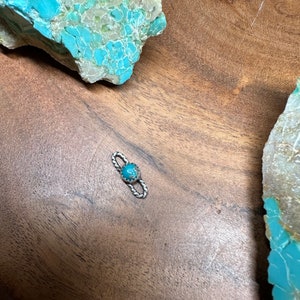 Turquoise braided rope permanent jewelry connector made with 5mm turquoise and sterling silver
