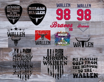 Bundle Retro Wallen Bull Skull Wallen Bundle Svg,Png, Wallen Cowboy Png, Retro Western Bull Skull Png, Country Music