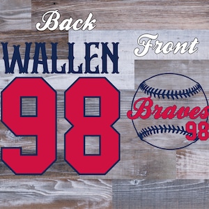 Morgan Wallen Svg, si nous étions une équipe, musique country svg, 98 braves svg, 98 braves png, téléchargement numérique, braves png, wallen 98 braves