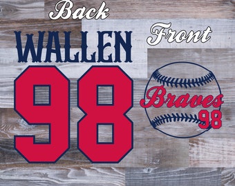 Morgan Wallen Svg, if we were a team, country music svg, 98 braves svg, 98 braves png, digital download, braves png, wallen 98 braves