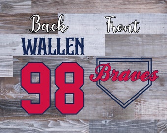PNG, 98 Braves, One Thing at a Time, Morgan Wallen,  sublimation, digital download, country music, Nashville, western cowgirl cowboy