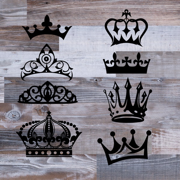 Crown SVG Bundle, Crown Svg, Tiara Svg, Queen Tiara Svg, Princess Tiara Svg, King Crown svg, Royal Crown Svg, Cut File for Cricut