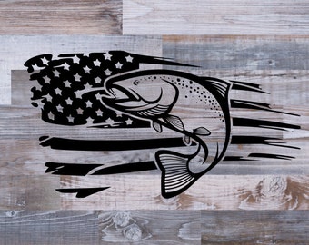US Trout Fishing Svg File,US Flag trout Fish ,USA Trout Fish ,Us trout angling Svg ,trout Fish Svg ,trout Fish Clipart Png