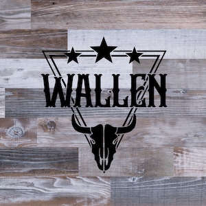 Retro Wallen Bull Skull PNG, Wallen Bull Skull Distressed PNG Digital Download, Cowboy Designs, Country Western Png, Svg, Concert Shirt