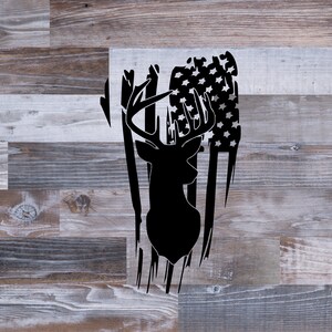 Deerhead Flag SVG, Hunting svg, Deer svg, Hunting Clipart, American Flag Deer SVG, American Hunting clipart, Deer hunting svg, Png