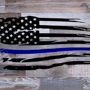 Police Flag svg, Instant Download, Thin Blue Line svg, Distressed American Flag SVG, Back the blue svg, American Flag svg, Police wife svg