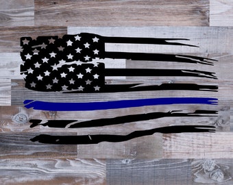 Police Flag svg, Instant Download, Thin Blue Line svg, Distressed American Flag SVG, Back the blue svg, American Flag svg, Police wife svg