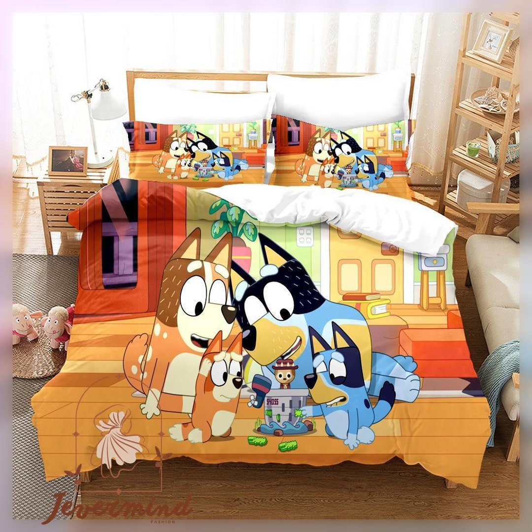 Bluey Family Bedding Set Bluey Bedding Set Bluey Duvet Etsy