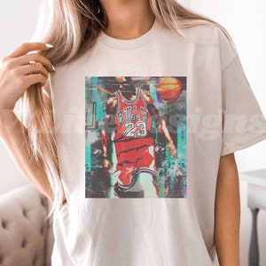 Michael Jordan Vintage Inspired Throwback Vintage NBA Graphic T-Shirt