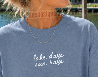 Lake Days Sun Rays Tshirt Coastal Granddaughter Boat Season T Shirt Comfort Colors® Lake Days Shirt Oversized Lake Vacation Lake Days Tee