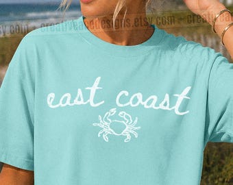 Cute Crab East Coast Vacation Tee Coastal Granddaughter Beach Graphic Summer Seafood Tee If Crabby Return To Beach Preppy Summer Vibes Shirt