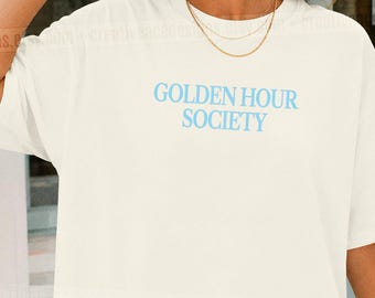 Golden Hour Society Shirt Oversized Lake Vacation Comfort Colors® Lake Days Shirt Boat Season T Shirt Coastal Granddaughter Lake Days Tee