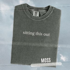 Sitting This Out Shirt Introvert Humor Tee Minimal Text Design Low Social Battery Gift Quiet Humor Shirt Subtle Statement Antisocial Humor