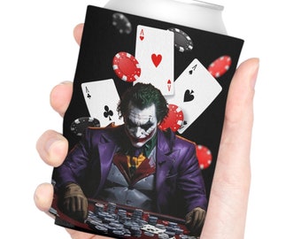 Joker Can Cooler beer soda energy drink can holder poker chips joker beer college friend bachelor outdoors beer soda pop beer soda pop RV