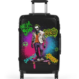 joker Skateboard Suitcase DC Fans Tote Bag Luggage for Kids Superheroe Travel Suitcase DC Comics Joker luggage Design Suitcase birthday gift