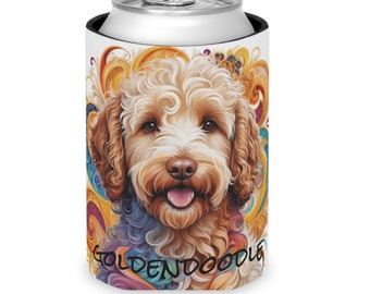 Golden doodle bebida titular cerveza refresco pop bebida titular los amantes de los perros pueden titular K9 goldendoodle perro mamá divertido maestro enfermera padre papá regalo