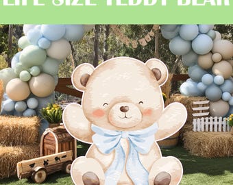 Life Sized Teddy Bear Cutout - Life Sized Teddy Bear Display - Teddy Bear Party - Teddy Bear Decor