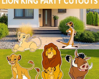 Lion King Party Cutouts: Coroplast Centerpiece, Weatherproof