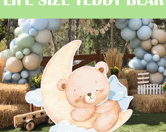 Digital Download - Life Sized Teddy Bear Cutout - Life Sized Teddy Bear Display - Teddy Bear Party - Teddy Bear Decor