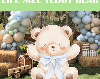 Life Sized Teddy Bear Cutout – Party Decor (Digital Download)