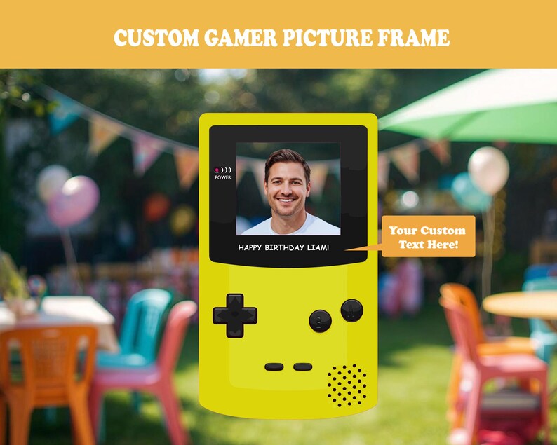 Custom Gamer Birthday Photo Frame | Video Game Party Prop | Coroplast ...