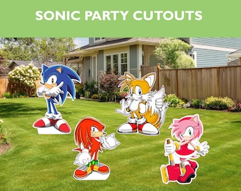 Sonic the Hedgehog Cutout | Birthday Party Yard Sign Standee | Coroplast Prop Centerpiece Decoration