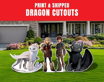 Dragon Trainer Birthday Party Cutouts: Yard Signs, Centerpieces