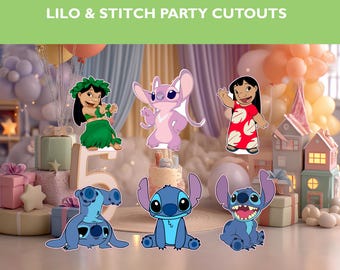 Lilo and Stitch Party Cutouts | Coroplast Birthday Yard Sign Standee (Weatherproof)