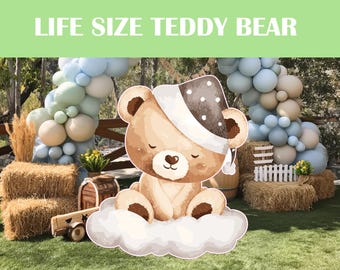 Life Sized Teddy Bear Cutout – Party Decor (Digital Download)