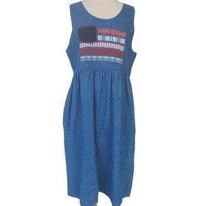 Vintage Susan Bristol Denim Sleeveless Dress - Etsy