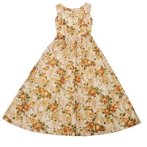 Vintage Handmade Floral Maxi Elegant Dress