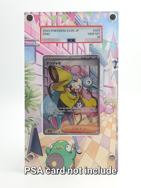 Pokemon Iono Clay Burst Scarlet & Violet Sv2d 091/071 SR, Paldea Evolved  254/193 - Extended Art Pokemon "psa" Graded Card Display Case - Etsy