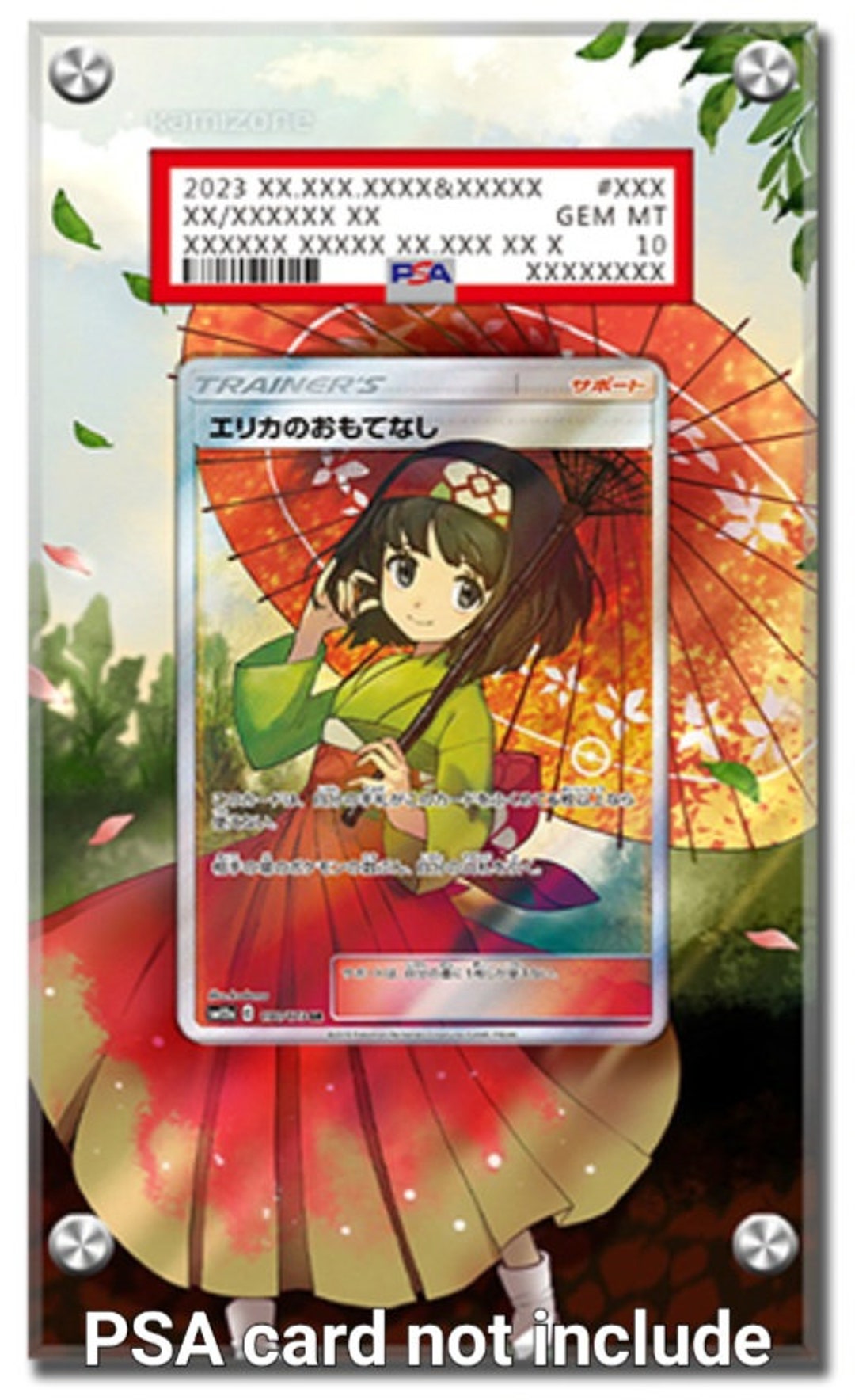 Erika’s Hospitality SR psa9 Erika's Hospitality SR Pokémon Card PSA 9 Collector's Item