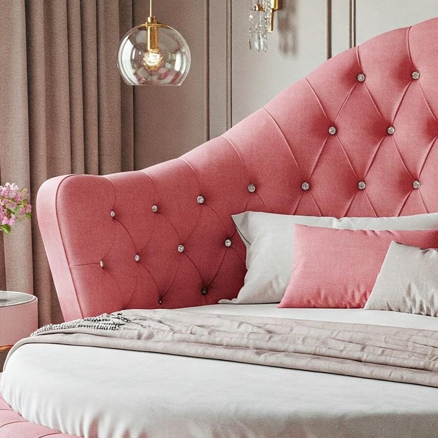 Round Bed , Headboard of Any Size, Made to Order, Custom Furniture ...
