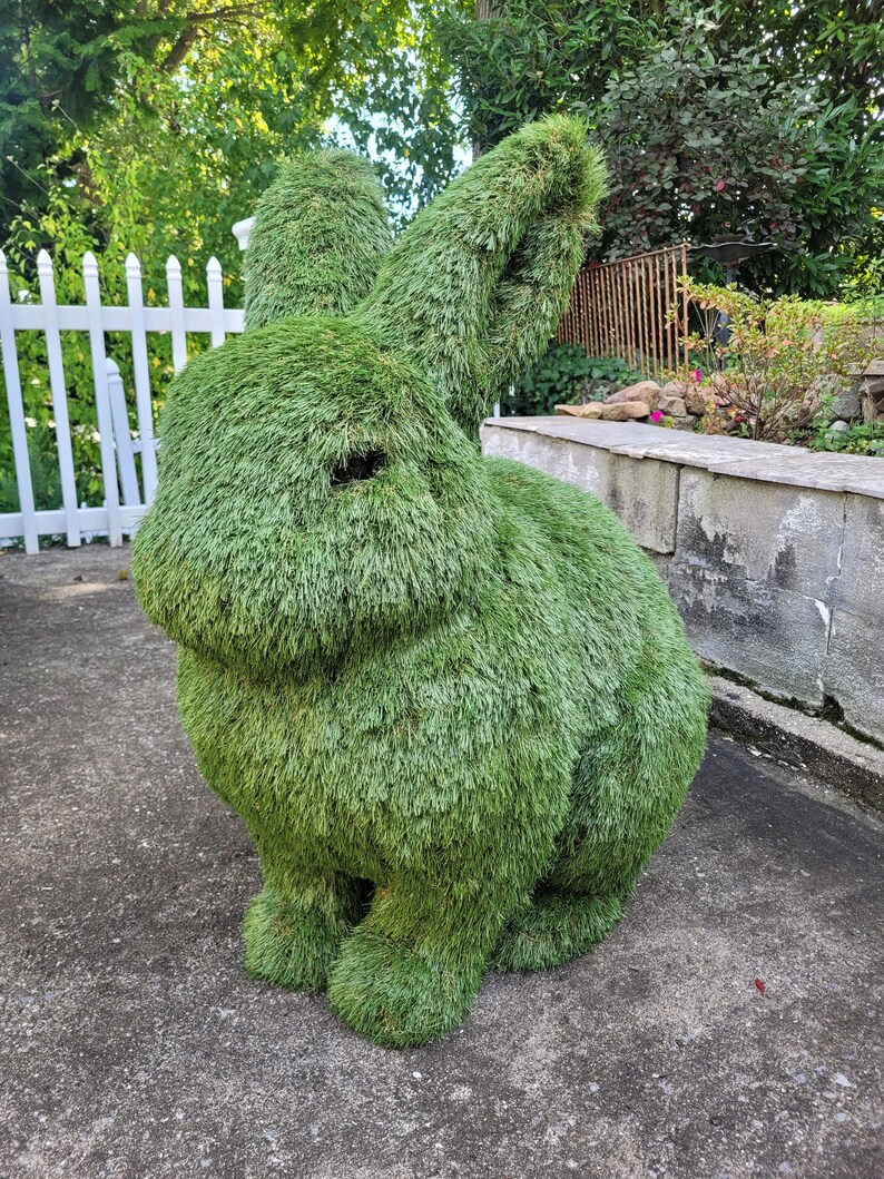 Large Topiary Rabbit From Artificial Grass – Garden Decor, Custom ...
