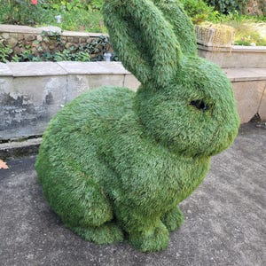 Large Topiary Rabbit From Artificial Grass – Garden Decor, Custom ...