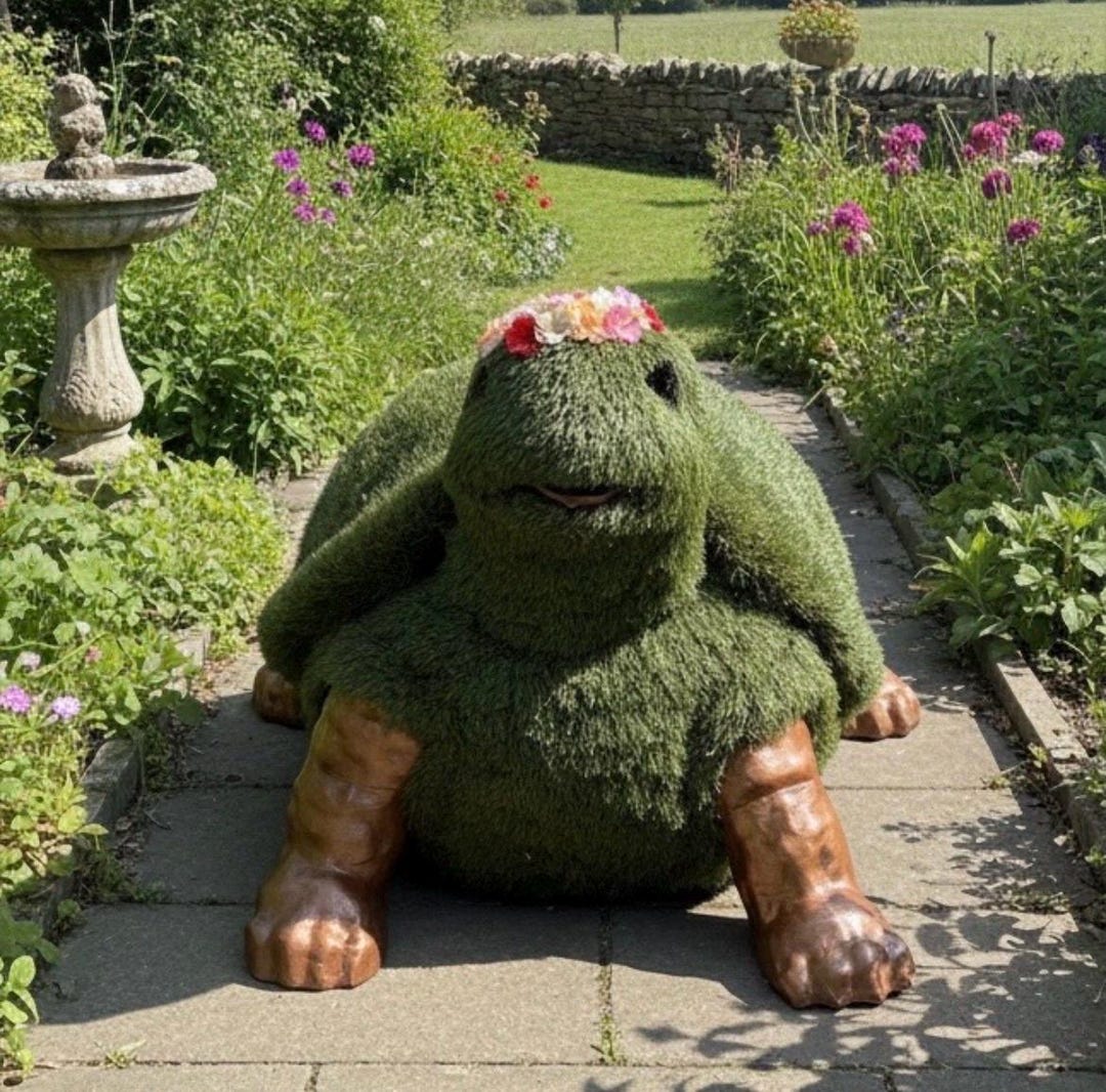 Topiary Turtle Made of Artificial Grass | Handmade Garden Decoration ...