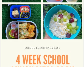 MiniFoodie 4 Week School Lunch Meal Plan