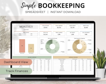 Eenvoudige boekhoudspreadsheet, financieringssjabloon voor kleine bedrijven, inkomsten- en uitgaventracker, Google Spreadsheets bedrijfsboekhouding winst en verlies
