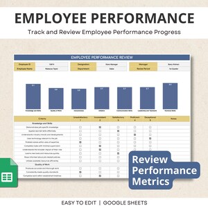 Employee Performance Evaluation Template, Employee Assessment, Employee Review, Performance Appraisal Form, Employee Management Spreadsheet