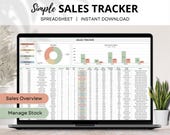 Simple Sales Tracker Spreadsheet, Sales Profit Analysis, Sales Management, Sale Log, Small Business Tracker, Sales Performance Google Sheets
