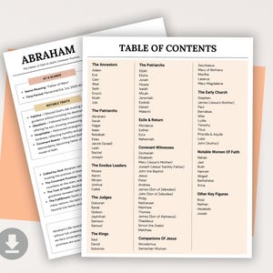 Bible Character Study Guide, Bible Study Notes, 93 Bible Character Summaries, Women of Faith, Old & New Testament Bible Study Planning Tool