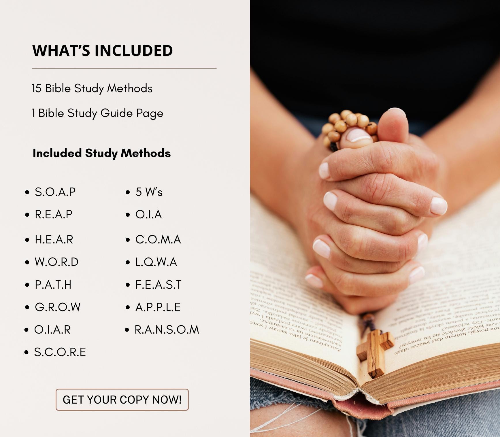 Bible Study Methods Guide, Bible Study Journal, Bible Study Templates ...