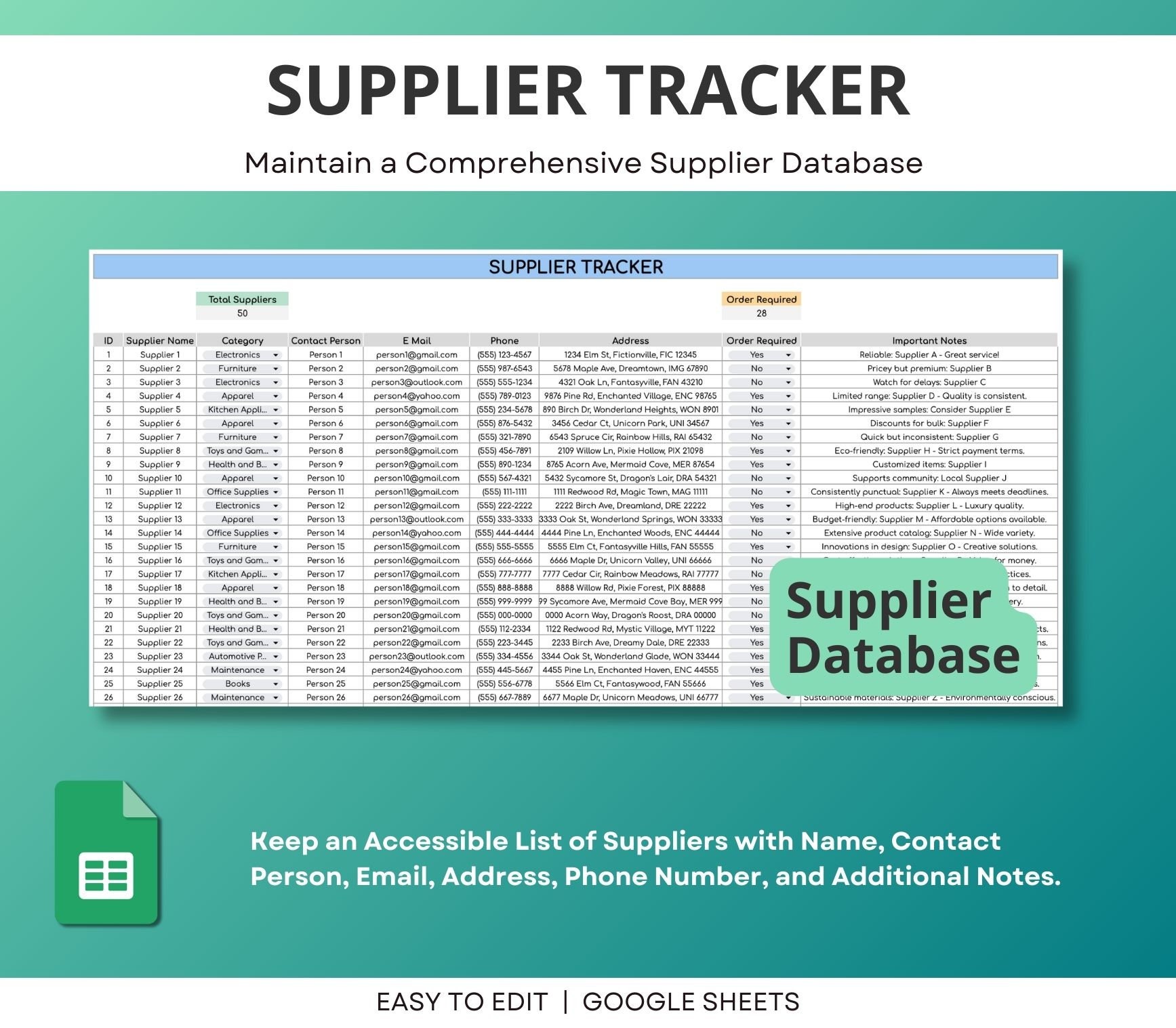 Inventory Tracker Google Sheets Inventory Template Etsy