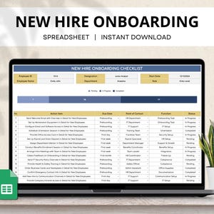 New Hire Checklist, Employee Onboarding Process, Employee Onboarding Checklist, New Employee Form, Onboarding Plan, New Hire Spreadsheet