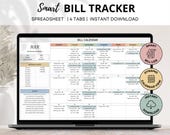 Smart Bill Tracker Spreadsheet, Monthly Bill Payment Planner, Bill Organizer, Monthly Bill Calendar Google Sheets, Personal Finance Planner