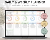 Weekly Planner, Daily Schedule Planner Spreadsheet, ADHD Task Tracker, Daily To Do List, Habit Planner, Productivity Planner Google Sheets
