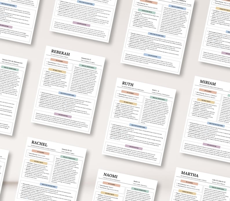 Women of the Bible Character Study Guide, 56 Women in the Bible ...
