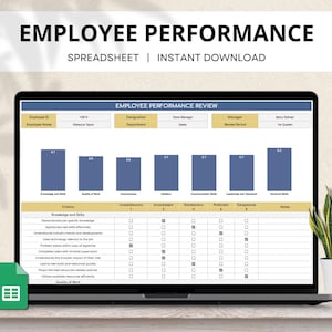 Modèle d'évaluation des performances des employés, Évaluation des employés, Évaluation des employés, Formulaire d'évaluation des performances, Feuille de calcul de gestion des employés