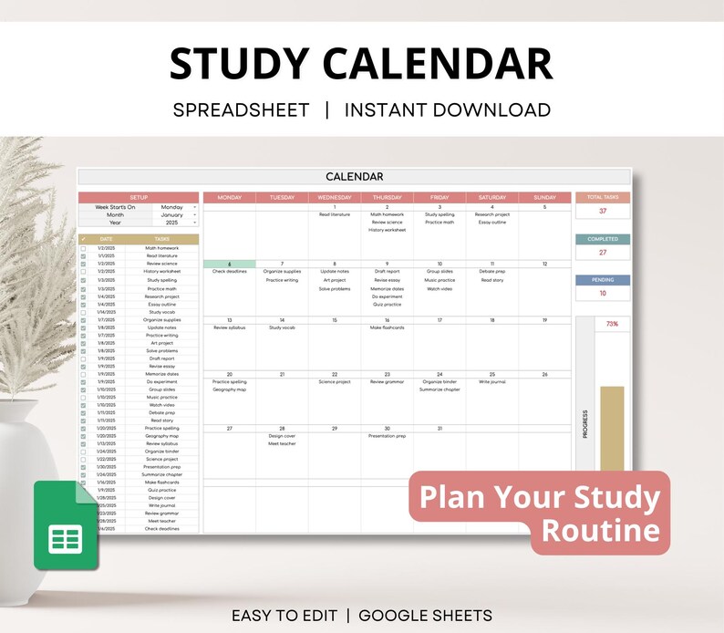 Student Planner Spreadsheet, Assignment Tracker, Homework Tracker ...